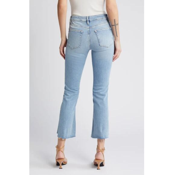 Frame Le Crop Mini Bootcut Raw Step Hem Jeans Colorado Size 30 - Picture 2 of 6